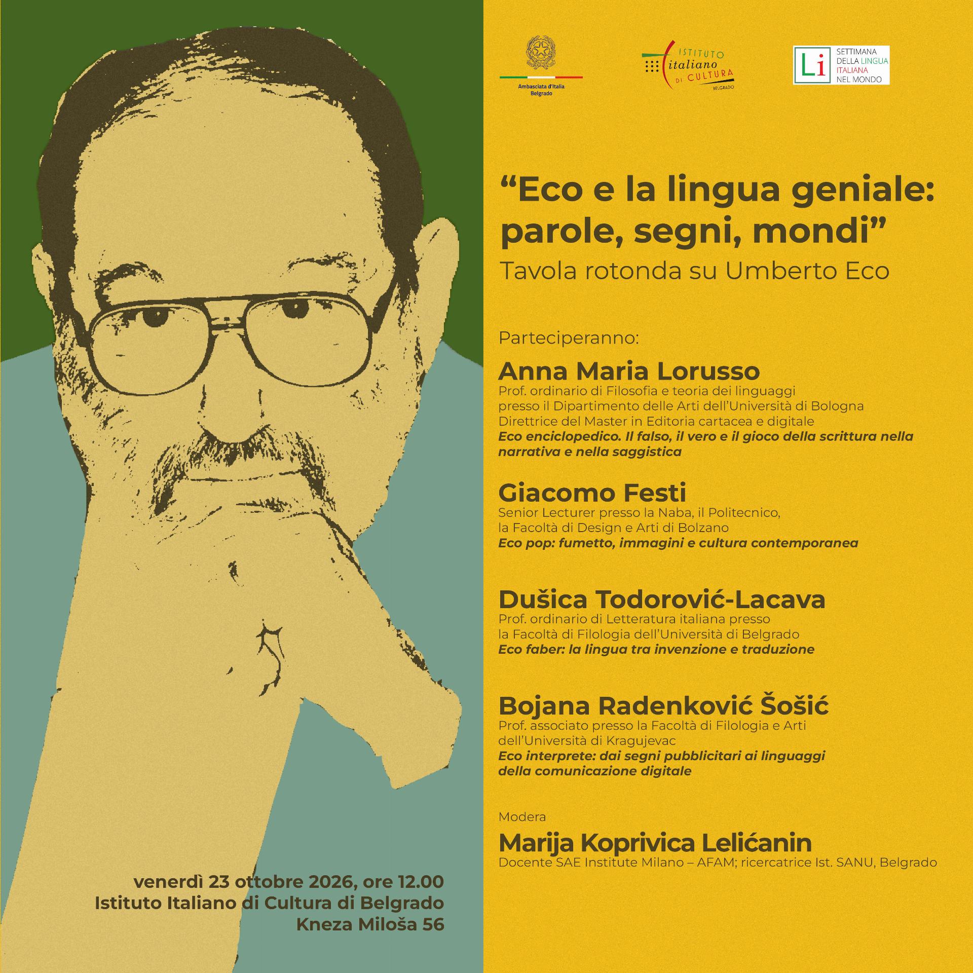 Umberto Eco grafica per sitoweb